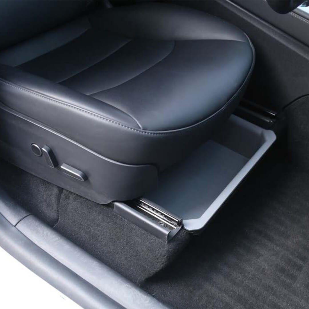 Untersitz-Aufbewahrungsbox Rücksitzboxen PU-Leder-Organizer-Fach für Tesla