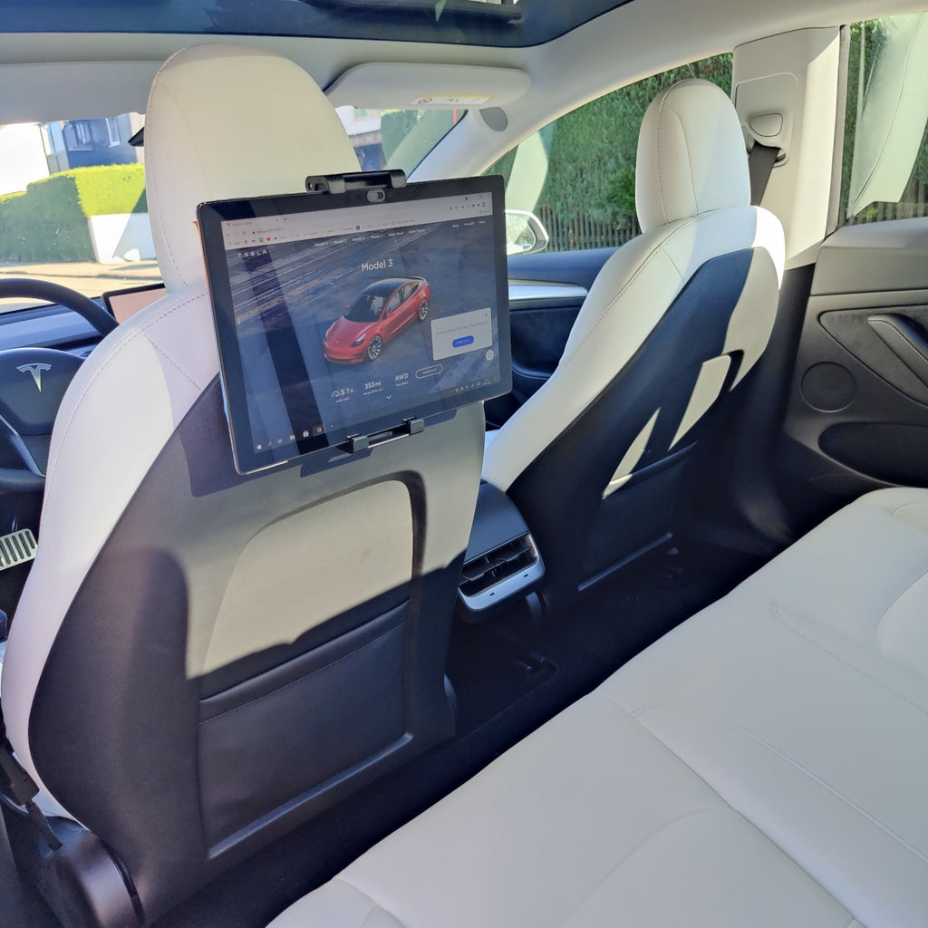 Telefon Tablet Halter für Tesla Modell 3/ Y 360 ° Einstellbar Drehen  Rücksitz PC Mount Halter